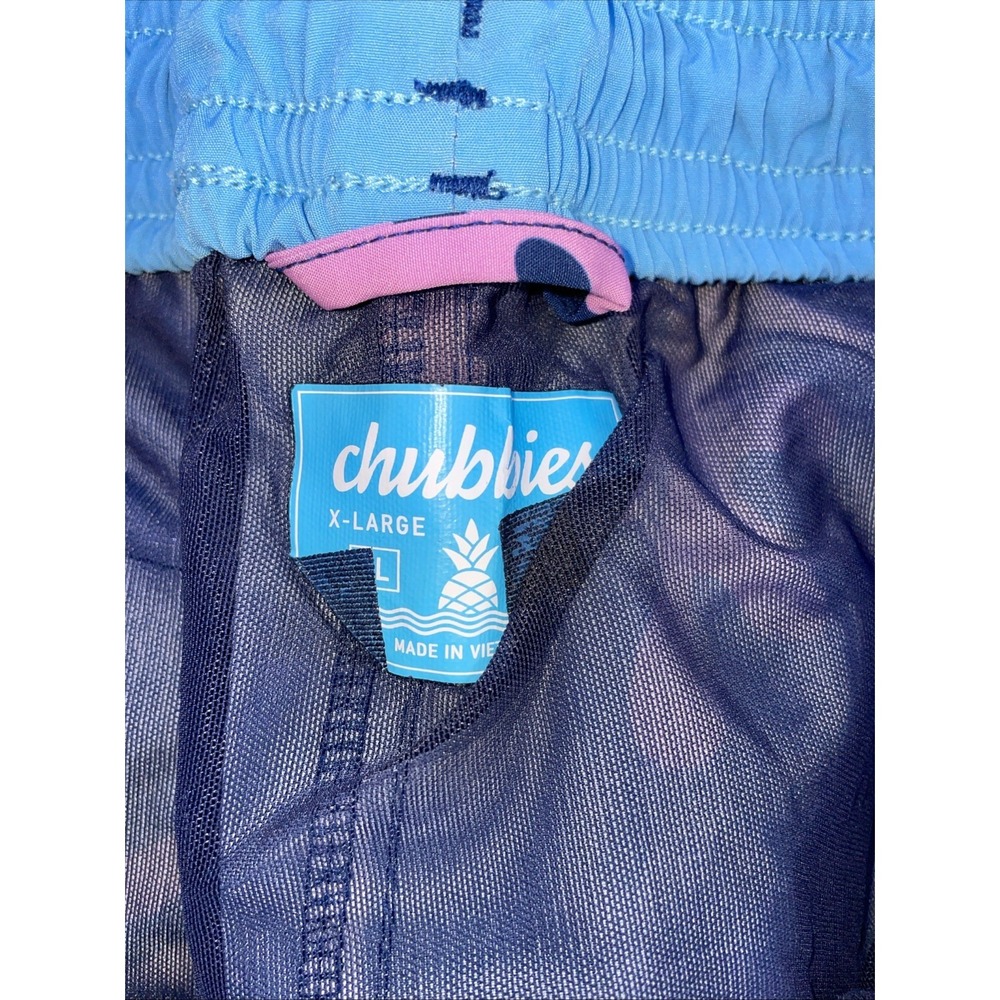Chubbies Swim Trunk Sz XL Blue Cape Corals Bathing Suit Short 5.5" (Actual 5") - Picture 3 of 4
